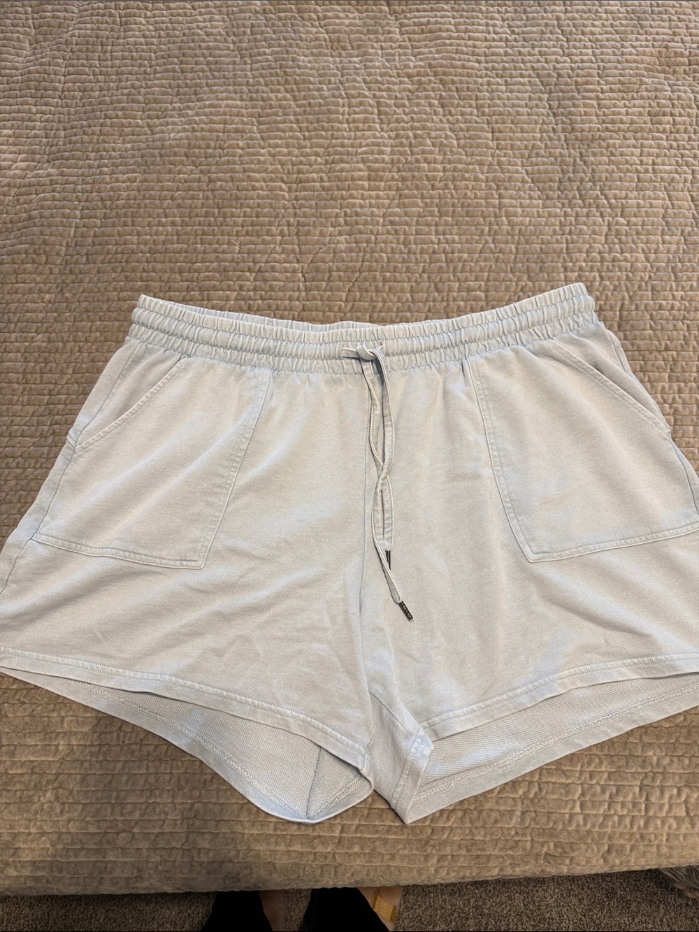 Maurices Light blue Drawstring French terry lounge shorts